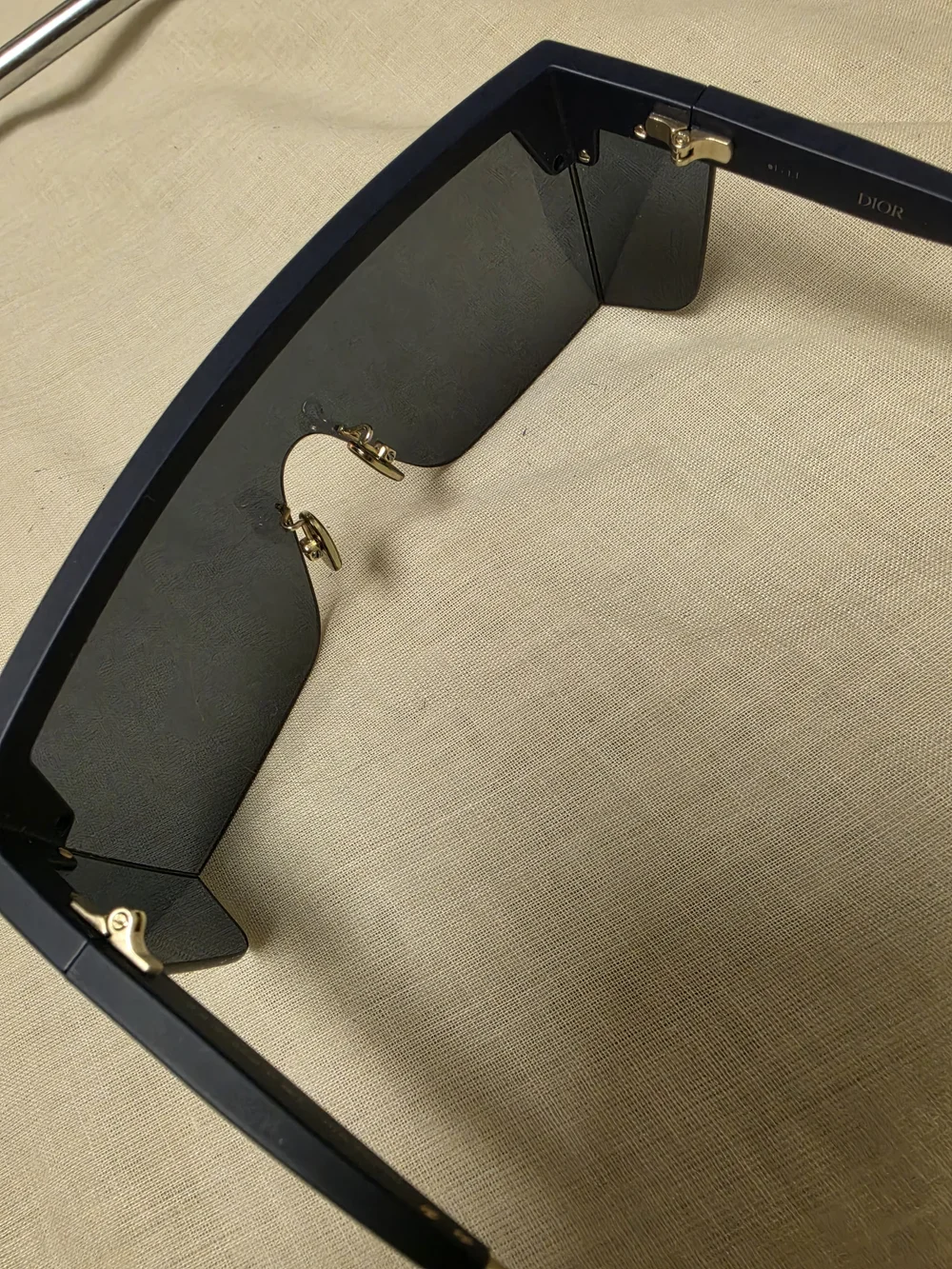 Dior Men’s Navy Logo Shield Sunglasses